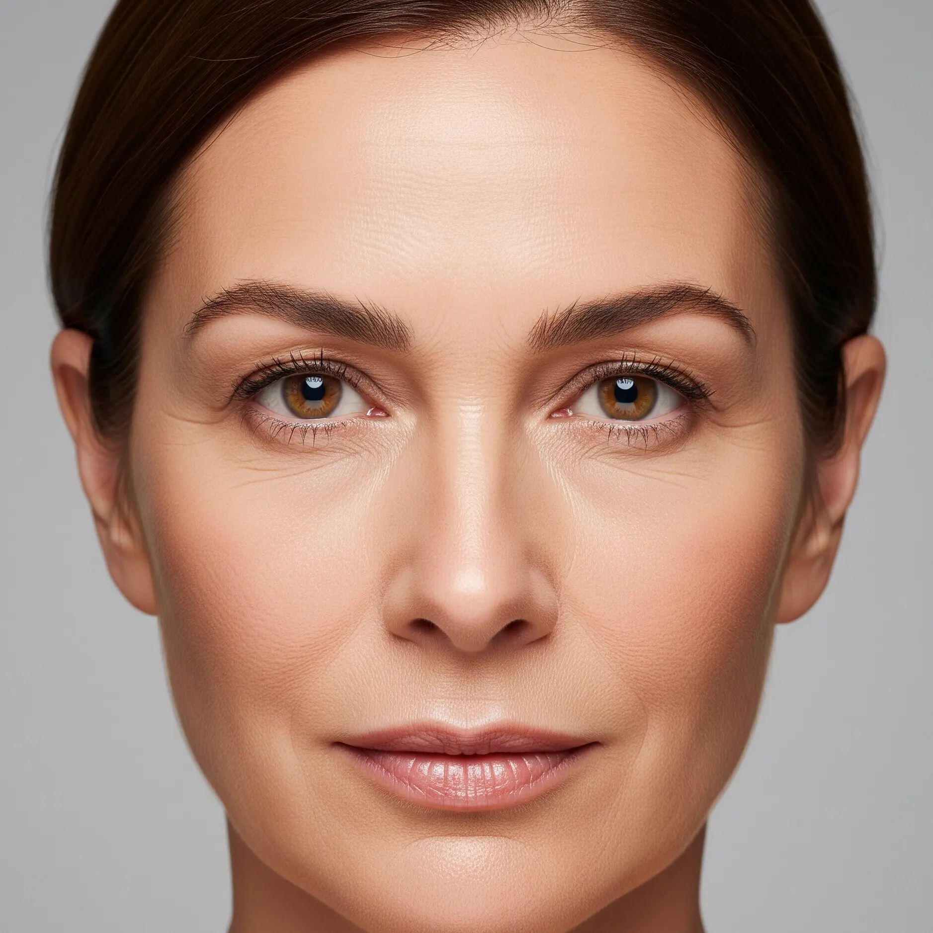 Viso con pelle ringiovanita dopo il trattamento viso anti-age a Senise